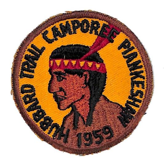 Boy Scouts BSA 1959 Piankeshaw Council Hubbard Trail Camporee Patch VGC Scarce