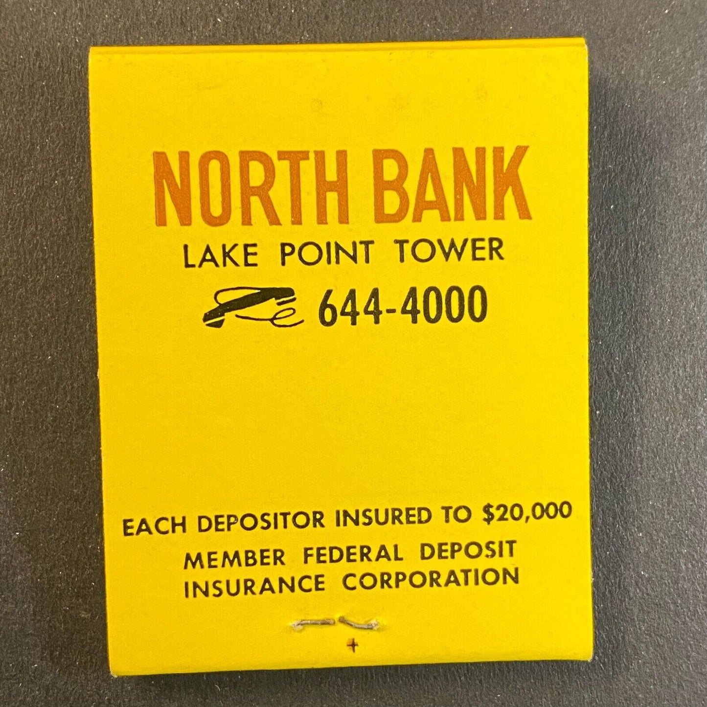 North Bank N. Lake Shore Drive Chicago c1960's-73 Full Matchbook VGC