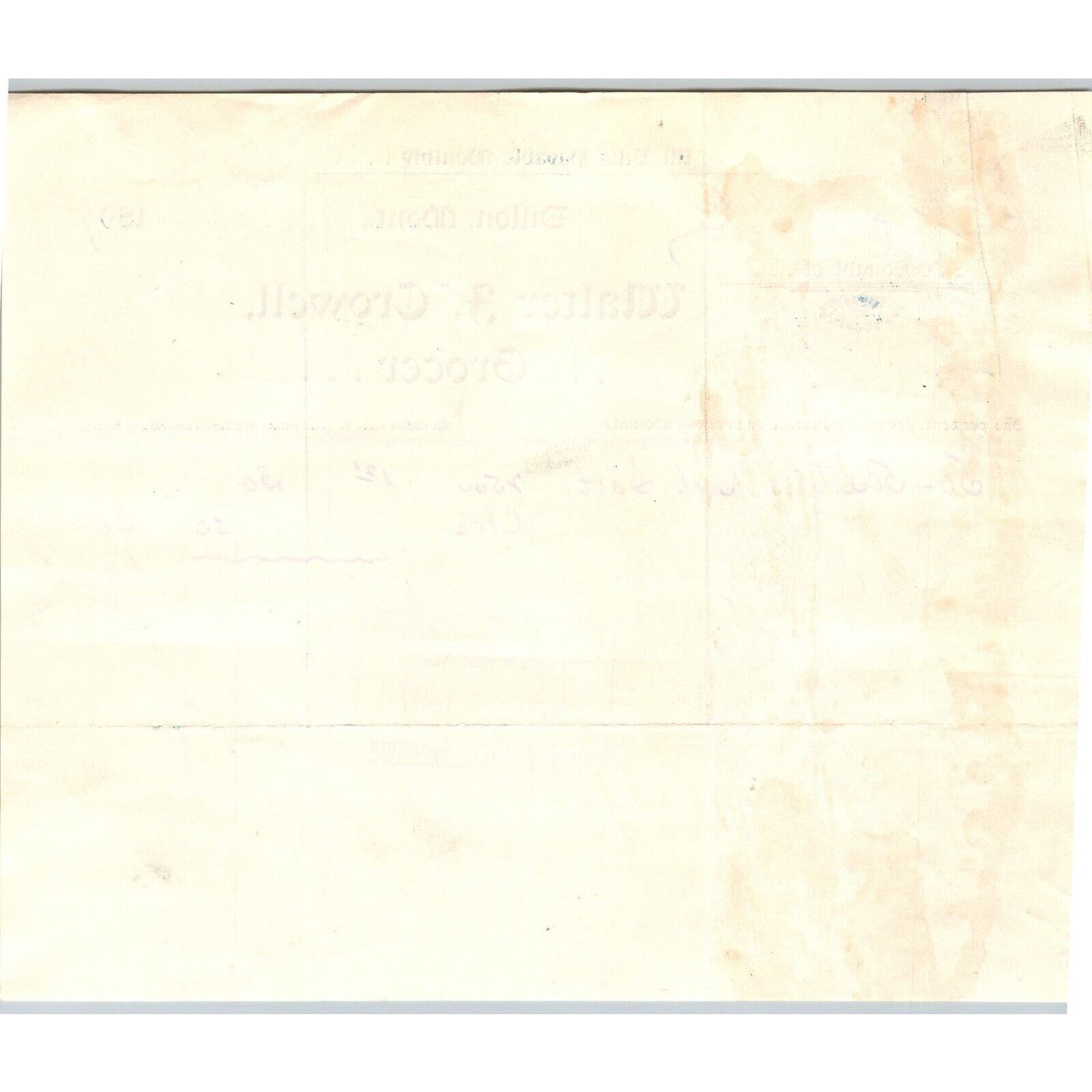 Dillon, MT Walter J. Crowell 1897 Grocers Billhead - S.R. Buford* Virginia City
