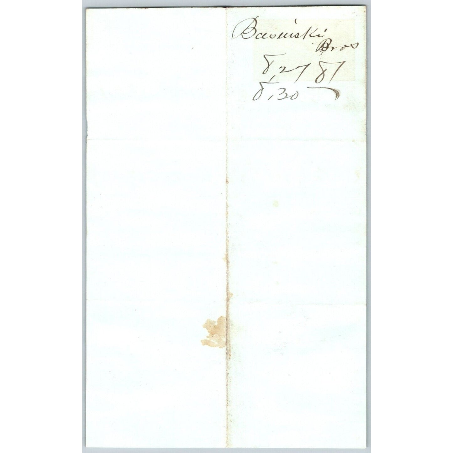 J. Basinski & Bros. Bozeman, MT (Dry Goods) 8/27 1881 Letterhead Henry Elling*