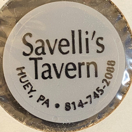 Huey, PA "Savelli's Tavern" Plastic 1970's-84 ? "Good for One Drink" Token