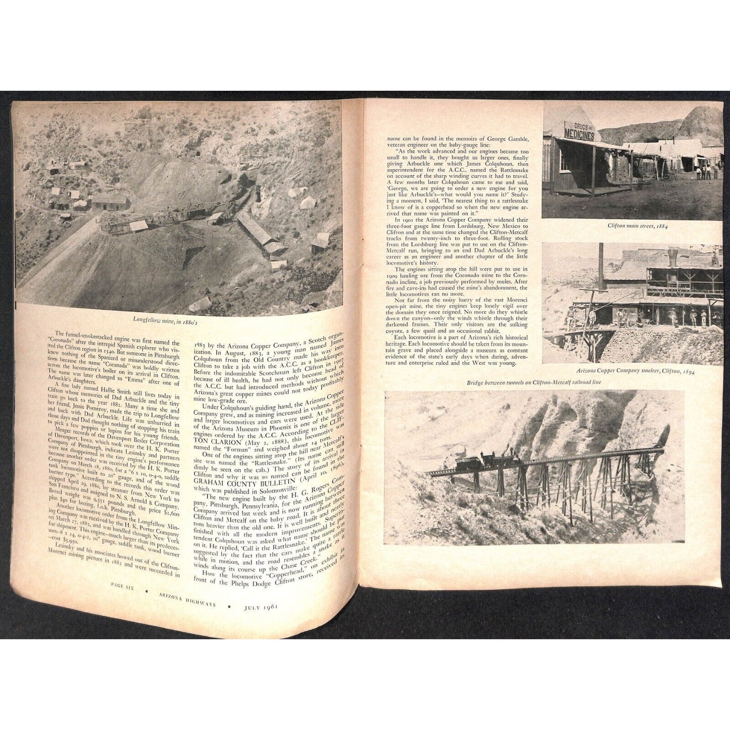 Arizona Highways Magazine July 1961 Birds Issue 40pp VGC