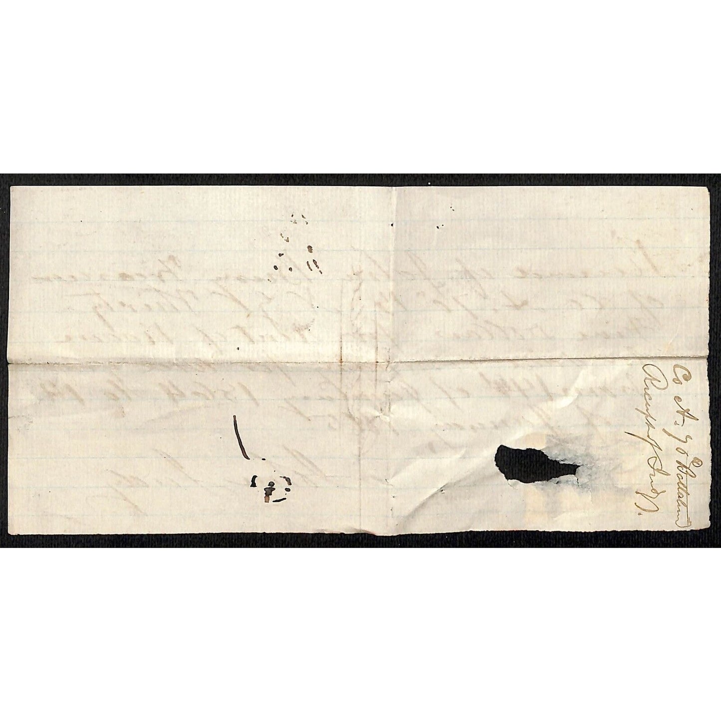 Likely New Philadelphia or Sandusky, OH 1864 $35 Store Rent Receipt
