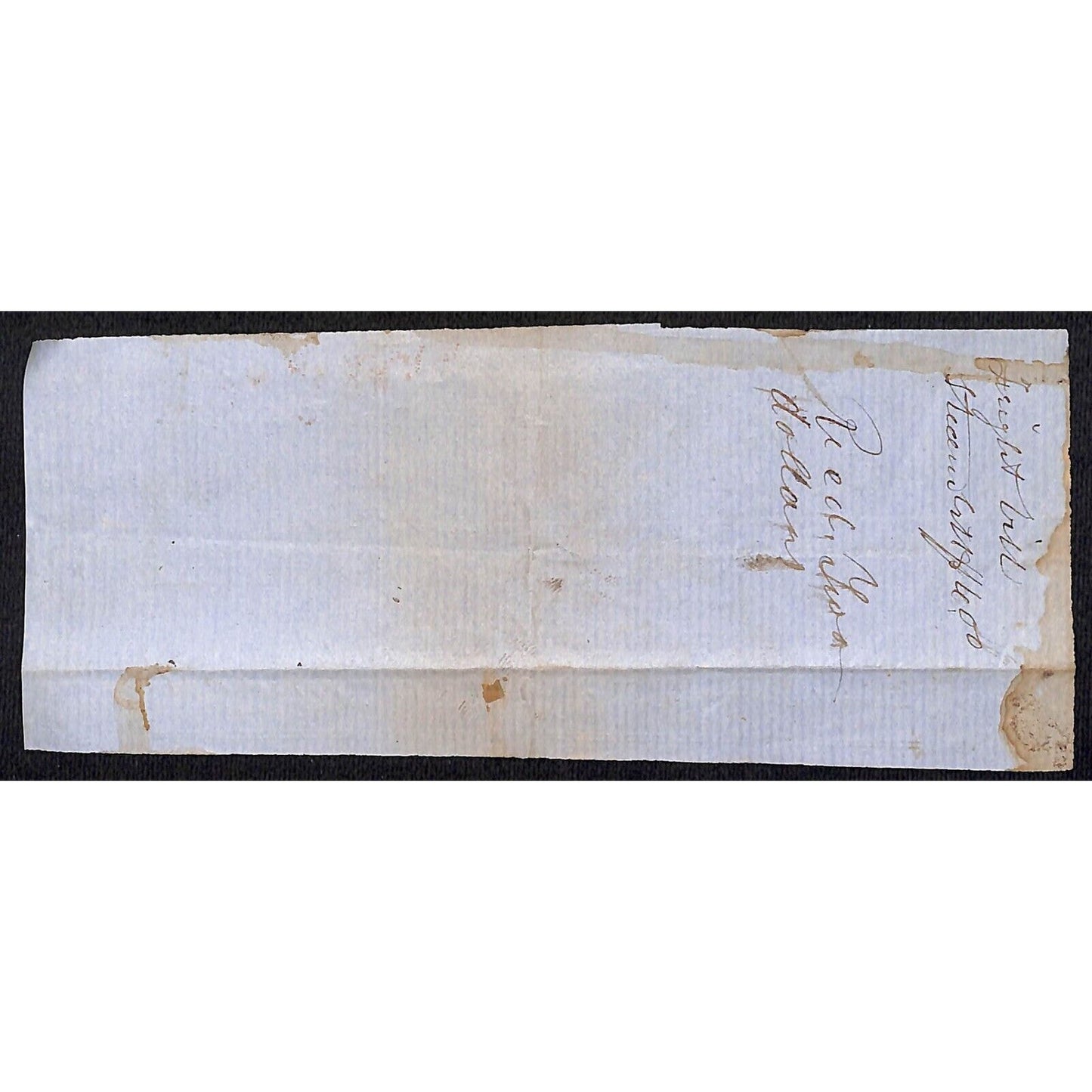 1854 Jabez Knowlton* Newburgh, ME "Steam Boat Boston" $4 Freight Receipt