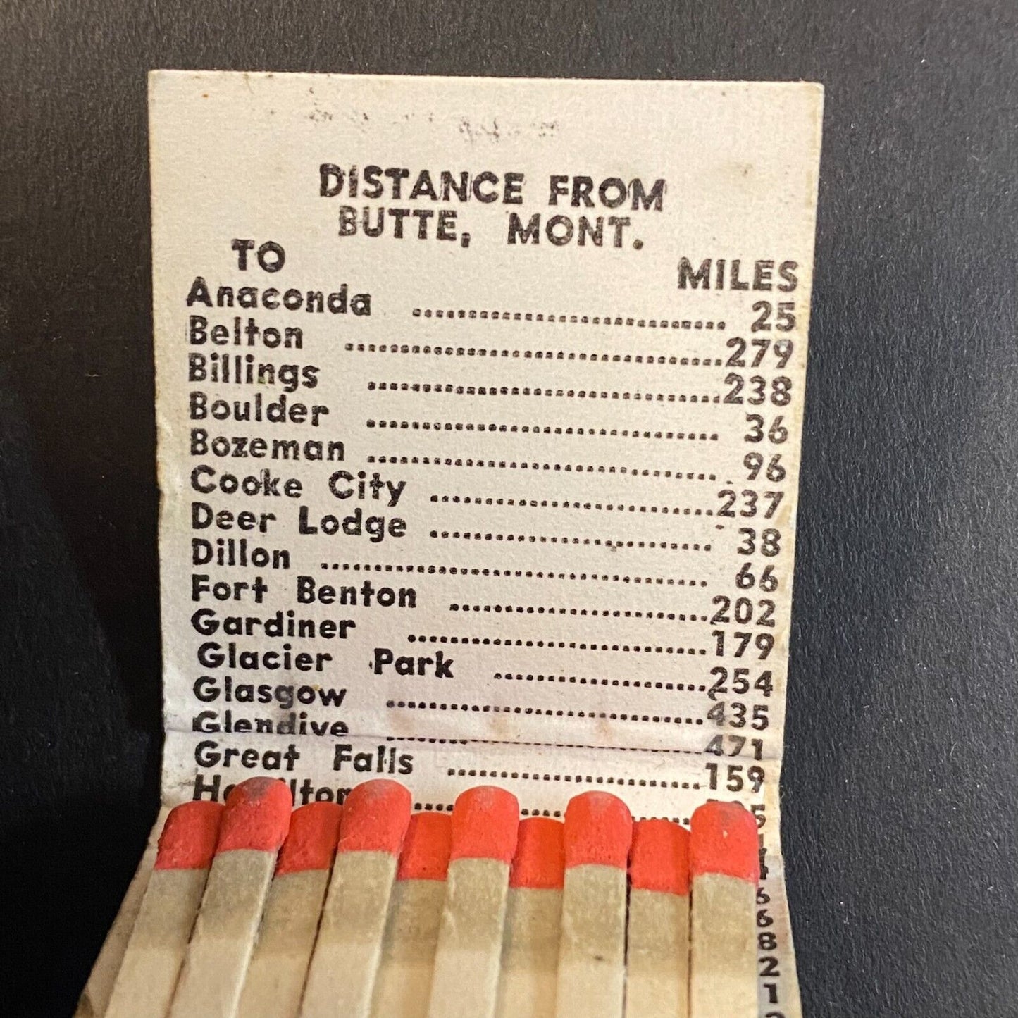 Eddie Thomas Insurance Agent Butte, MT Full Matchbook c1960's-73