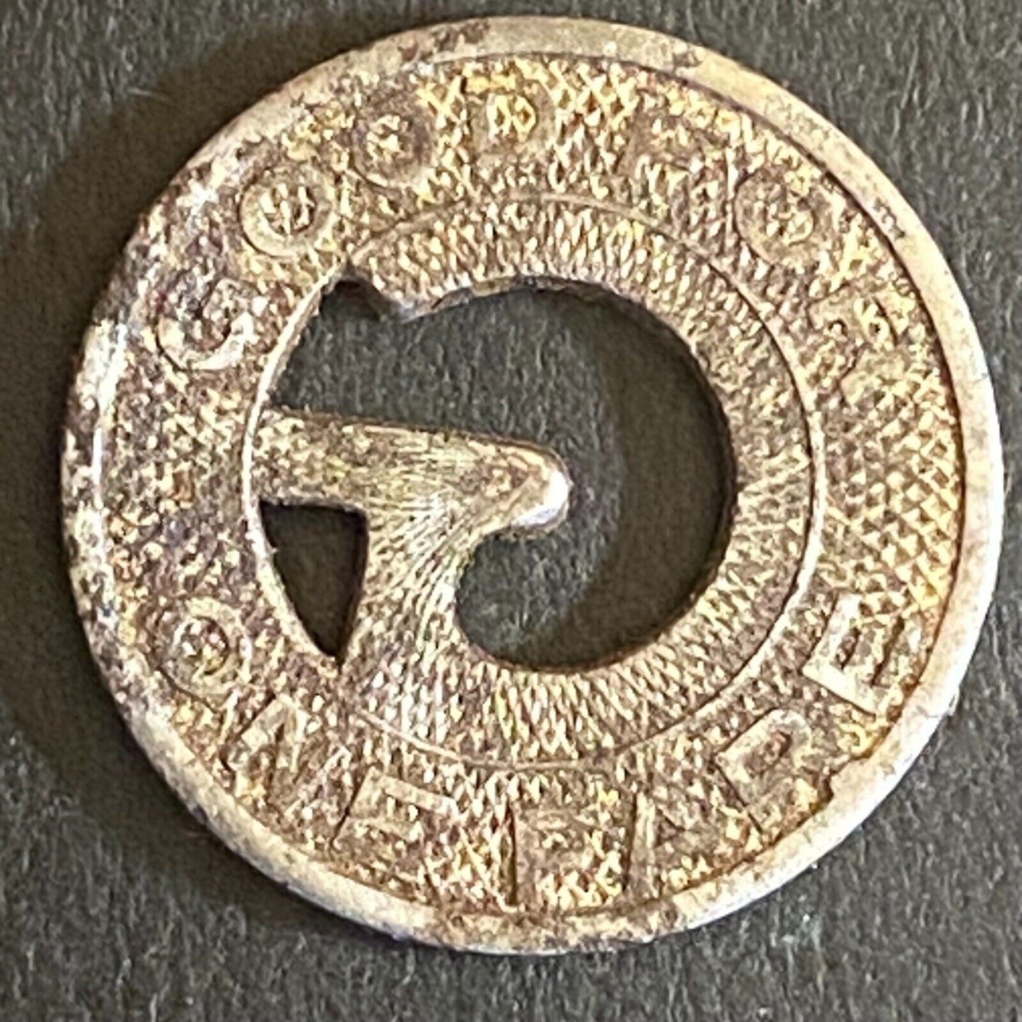 G.I. Transit Grand Island Nebraska G/F One Fare Token 16mm