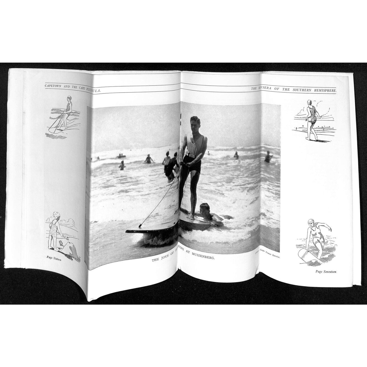 1930 Capetown & The Cape Peninsula Pictorial Travel Brochure w/ RR Map 32pp