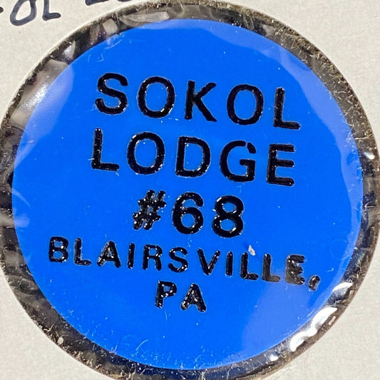 Blairsville, PA Sokol Lodge #68 Plastic Token Good For Bottle Beer