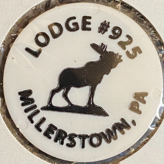 Millerstown, PA Moose Lodge #925 c1980's Plastic Token "G/F for One Bottle Beer"