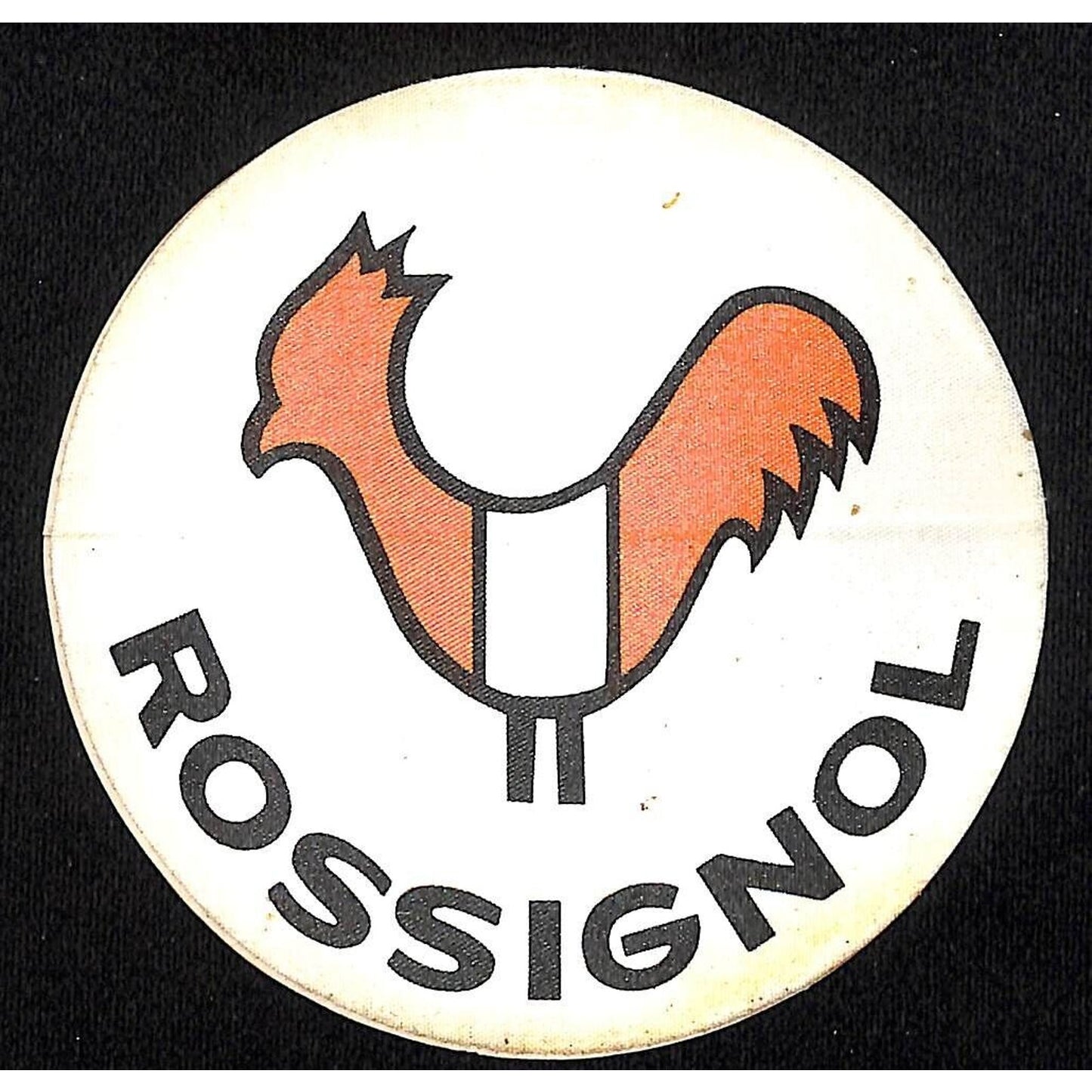 Rossignol Skiing Sticker c2000?* Vintage Poly-Fiber 4 5/8" dia.