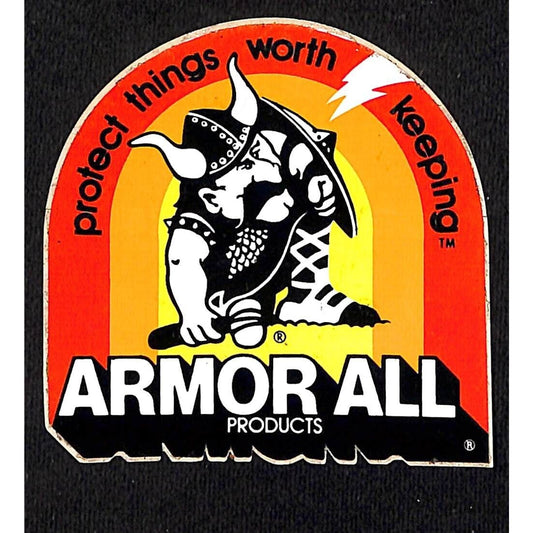 Armor All "Protect Things Worth Keeping" Vintage Sticker Viking c1980's (#1)