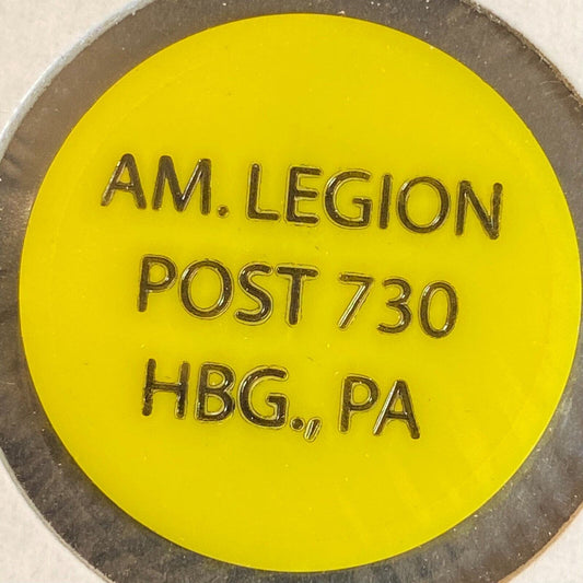 Harrisburg, PA American Legion Post 730 c1970's-80's Plastic "Premium" Token