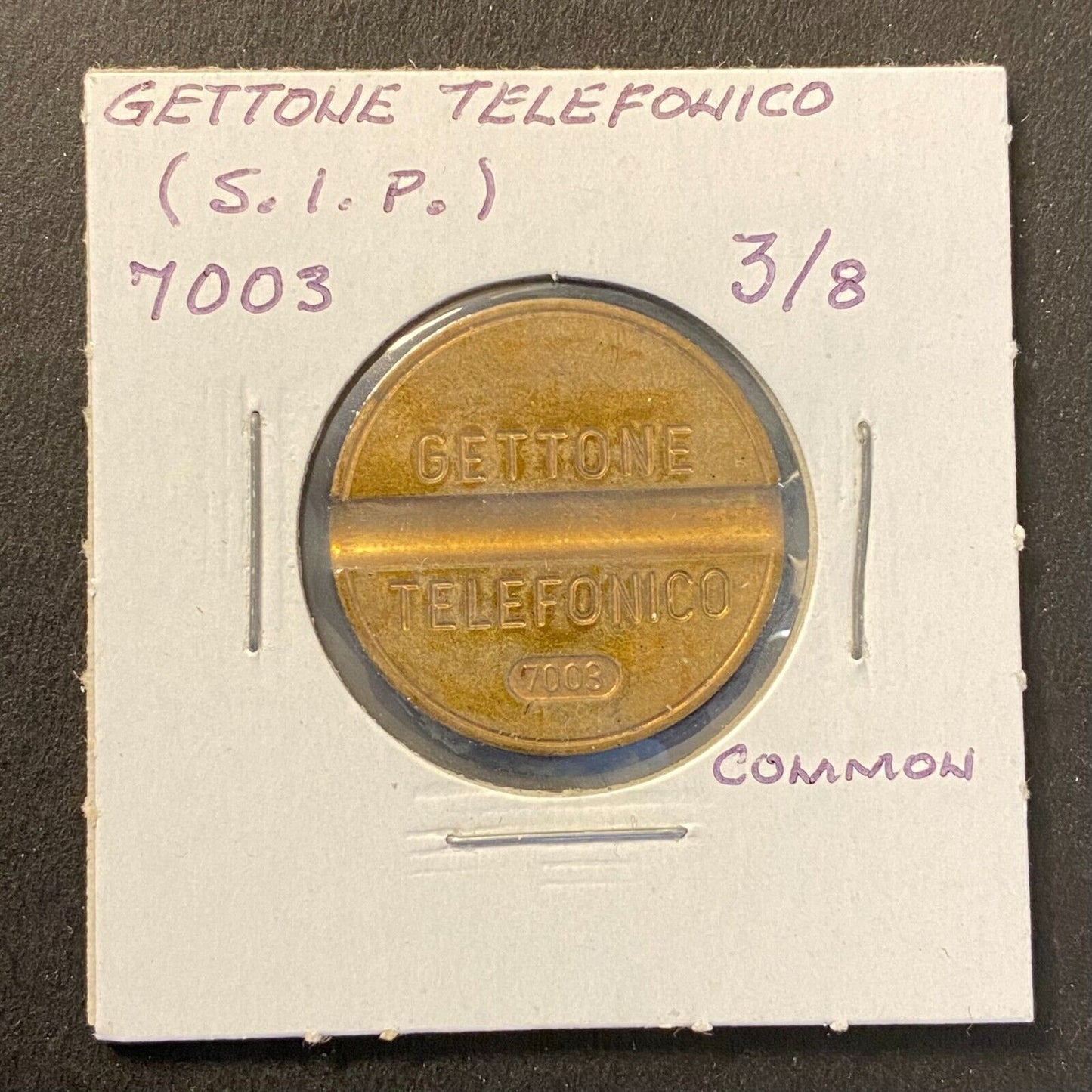 Gettone Telefonico Public Telephone Token 1970 Italy Bronze 24.5mm 7.2g #7003 VG