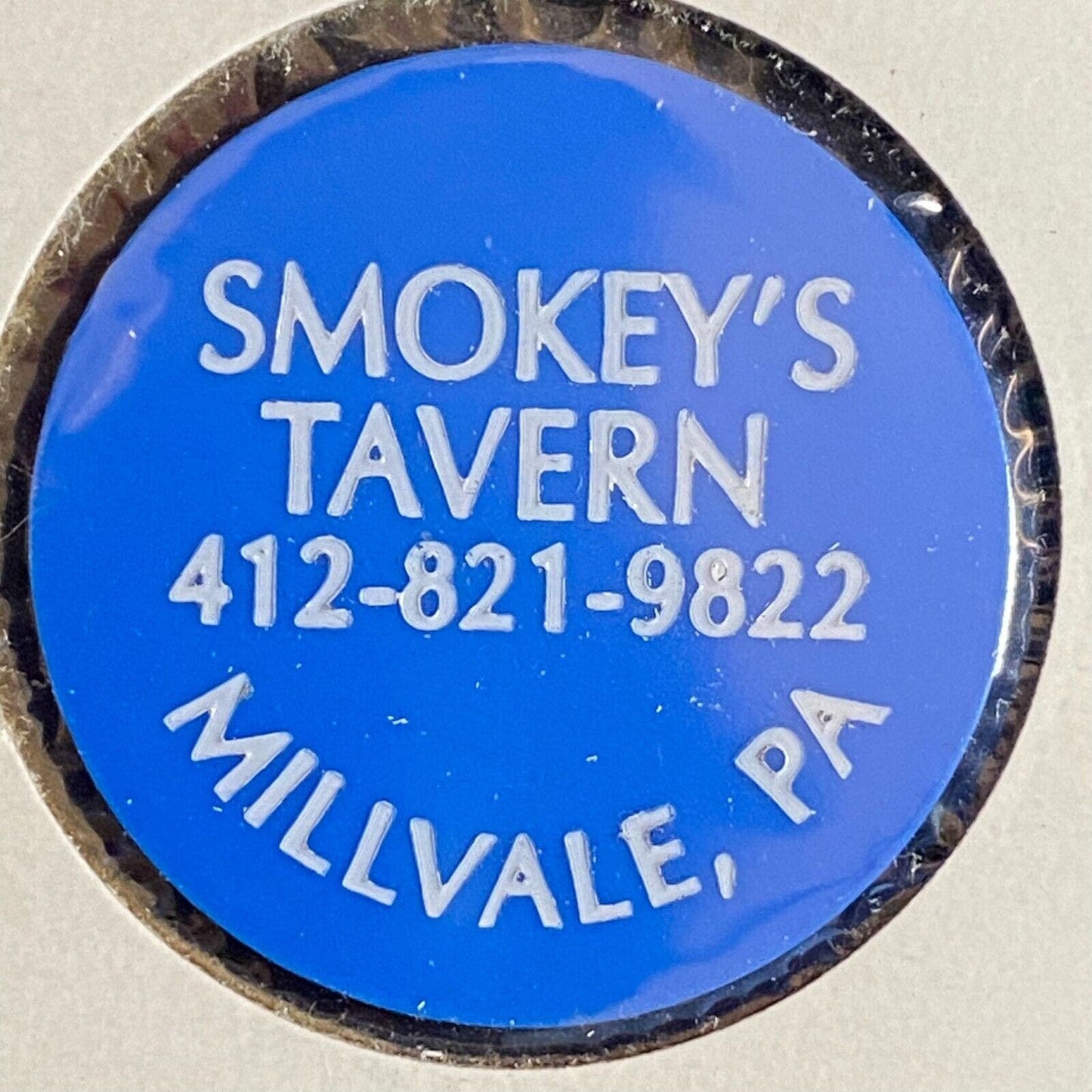 Millvale, PA Smokey's Tavern Plastic Token G/F One Bottle Beer