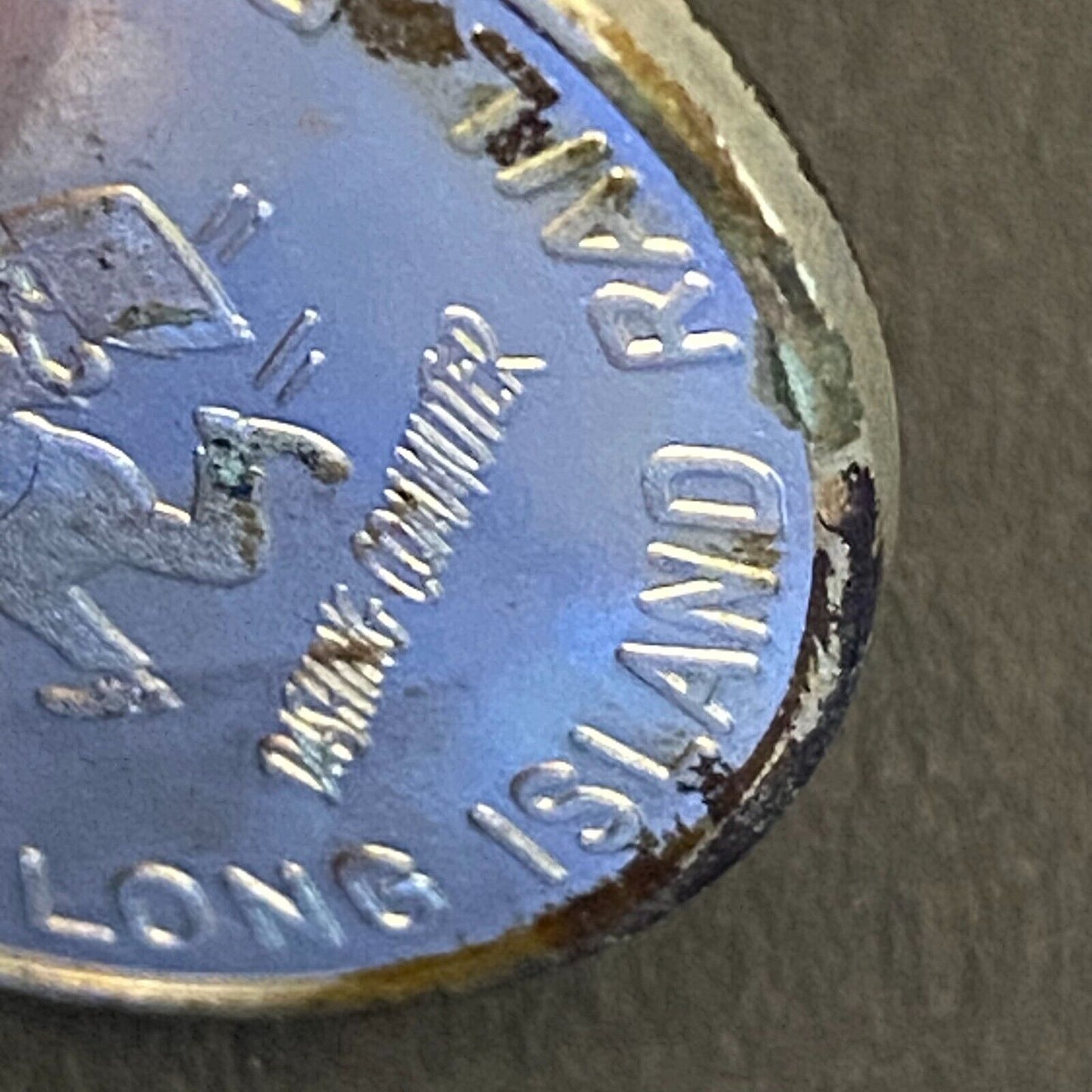 Belmont Park Race Track Long Island Rail Road One Fare Transit Token 28.4mm