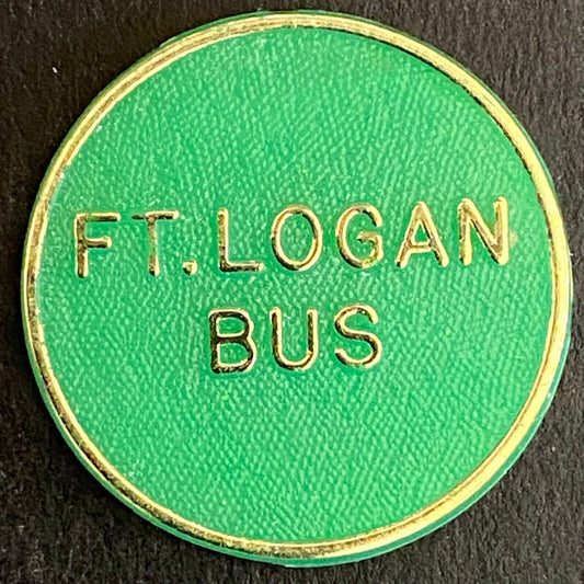 Ft. Logan Bus Englewood, CO Plastic Transit Token 23mm (#2)
