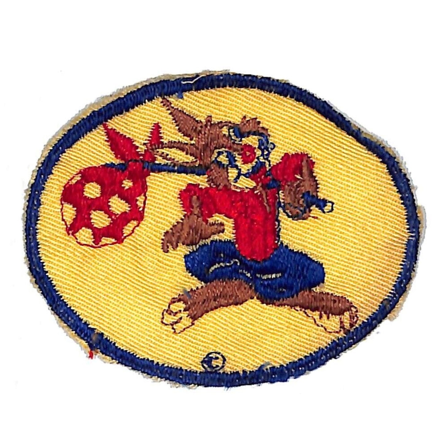 Disney Br'er Rabbit Embroidered Patch Bond Bread c1948 Scarce