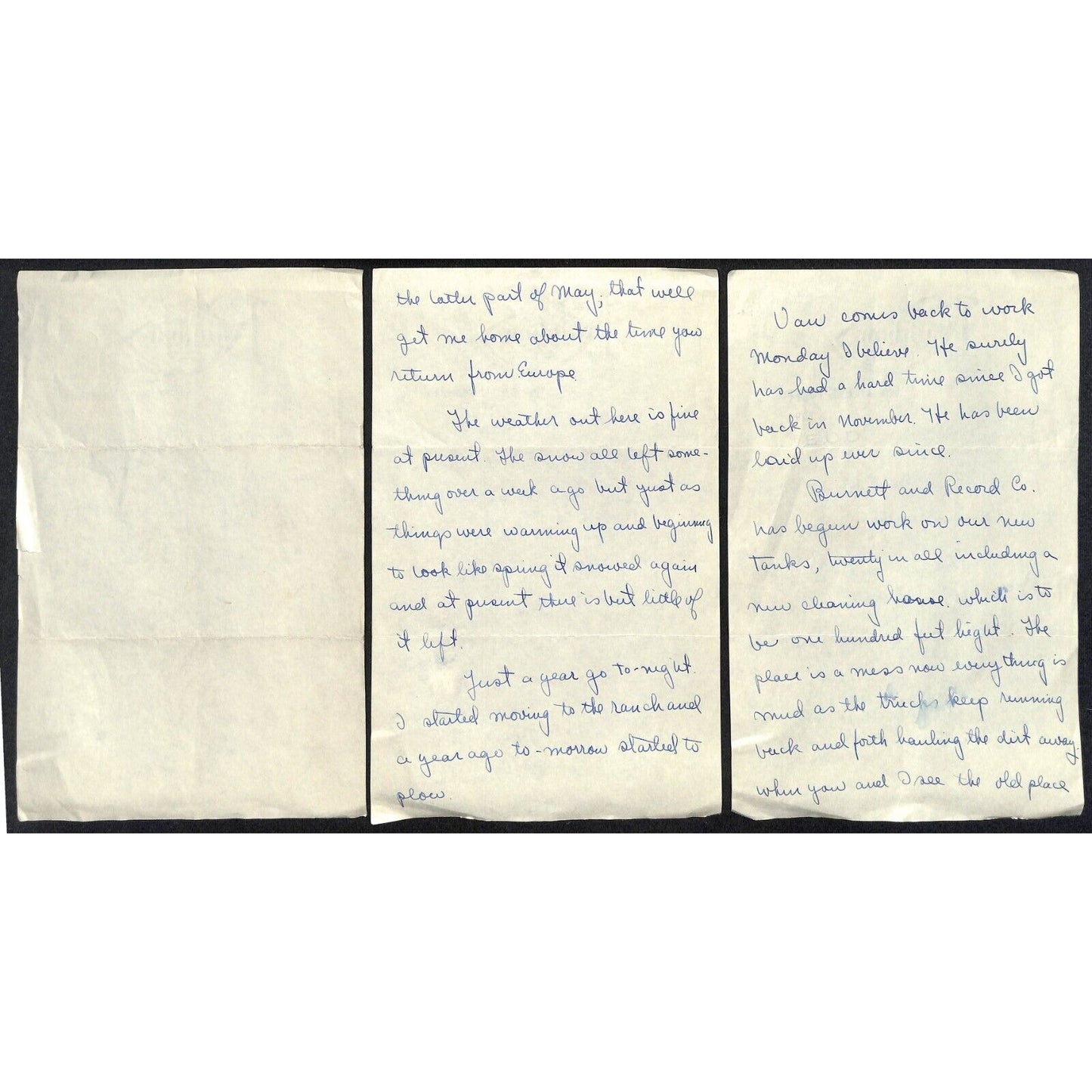 Hotel Rainbow Great Falls, MT 3pp ALS "Dearest Dad" Letter on Hotel Stationary