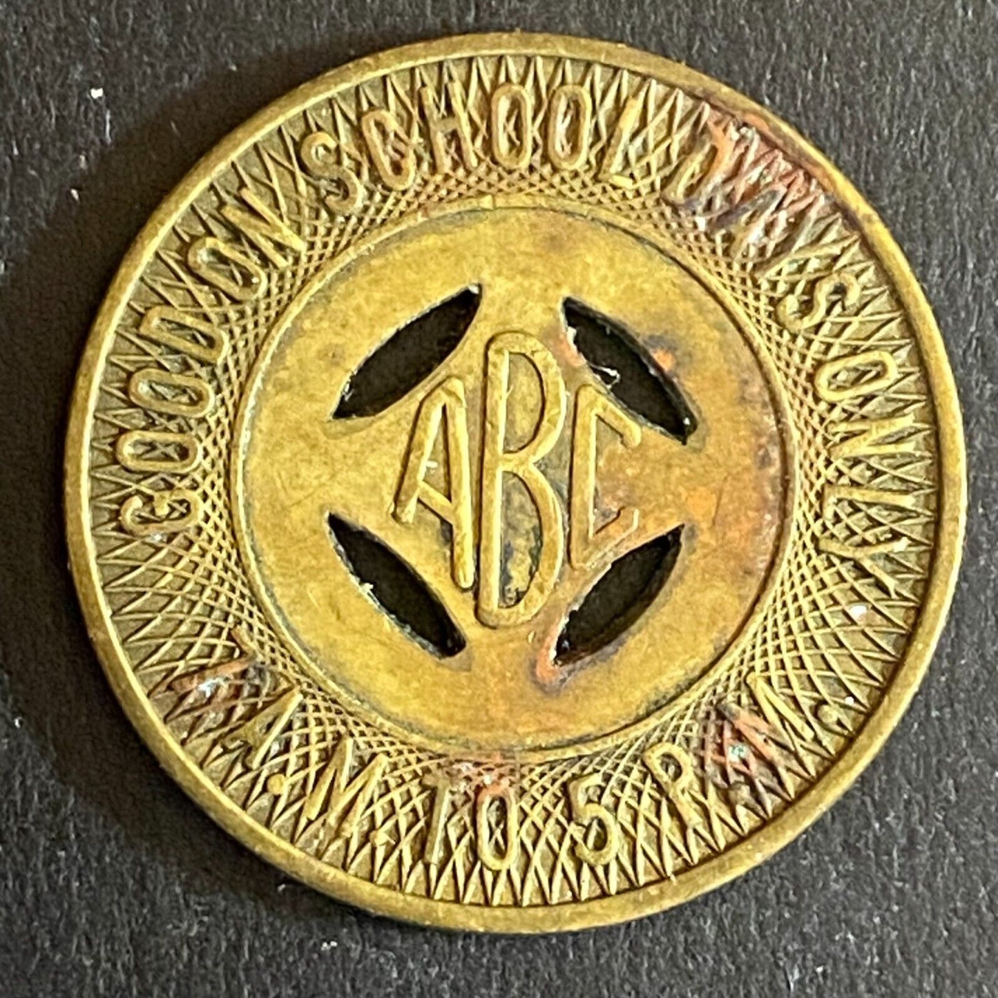 Albuquerque Bus Co. "Good on School Days Only" Transit Token - 23mm (#4)