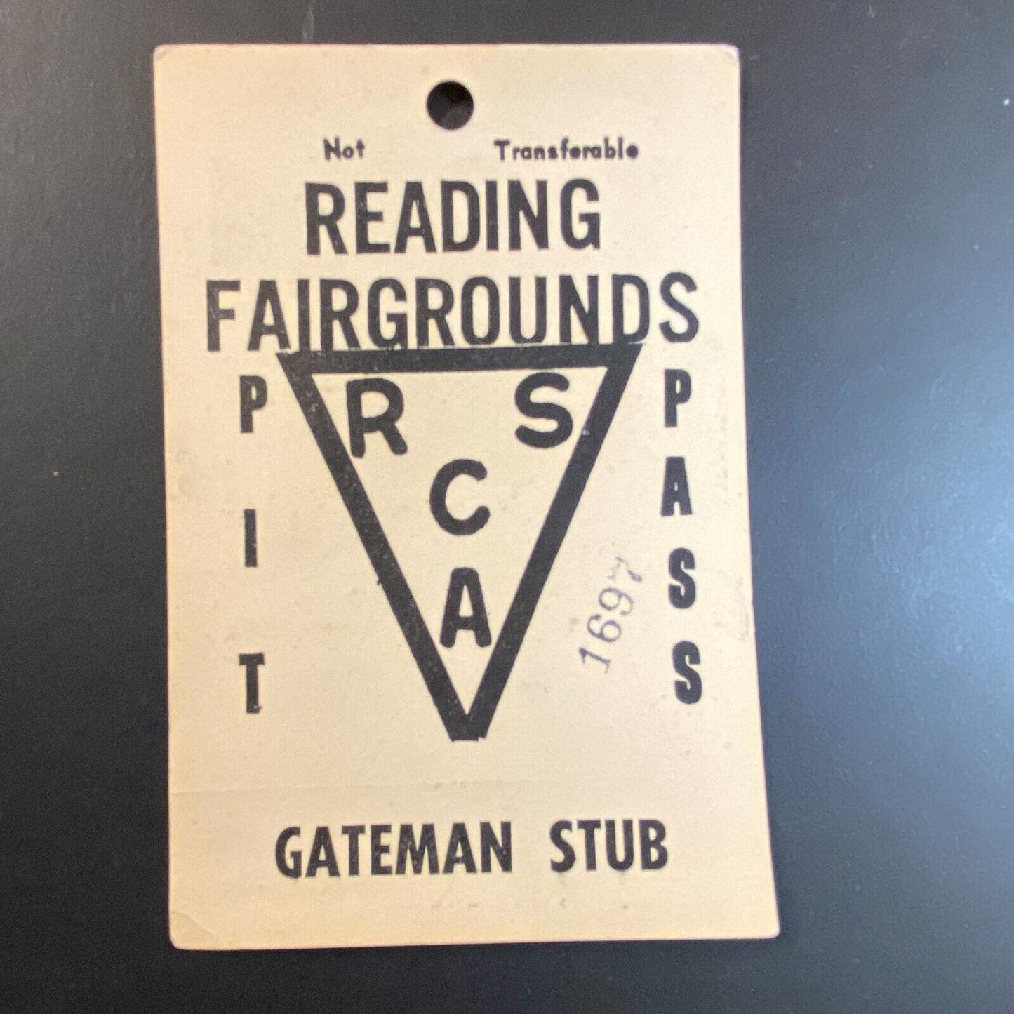 Reading Fairgrounds Pit Pass 4/25 1970 w/ Gateman Stub & Tiona Ad