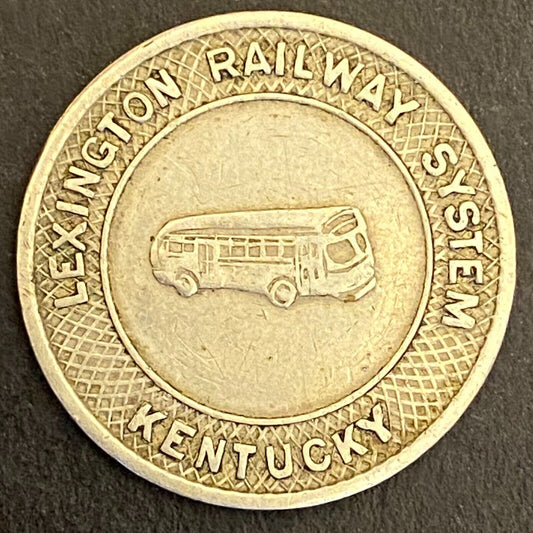 Lexington Railway System Kentucky G/F One Fare Bus Token 23mm