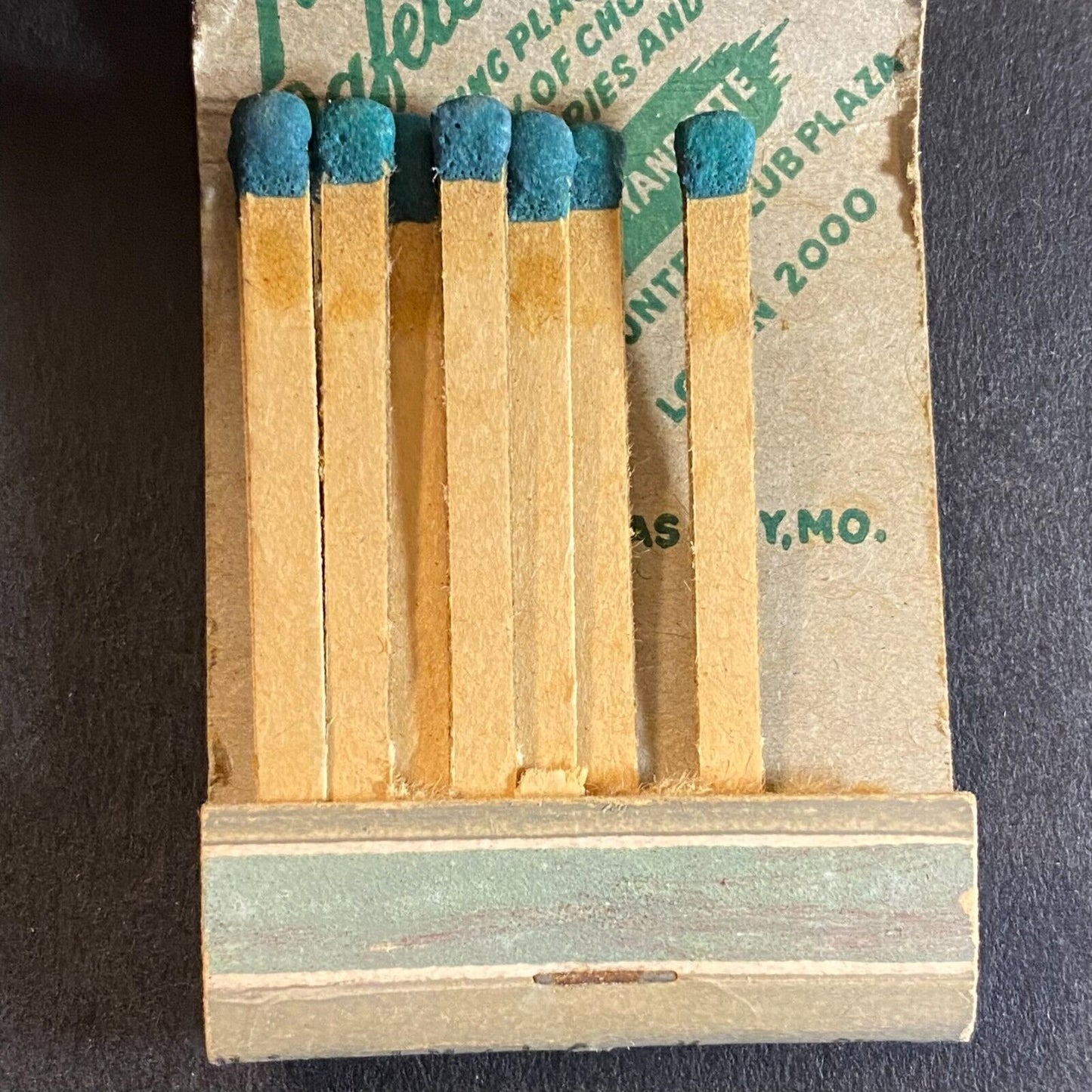Putsch's 210 Restaurant Kansas City, MO Half Full Matchbook c1947-50's Scarce