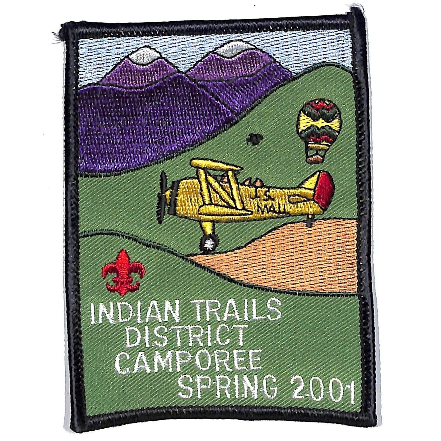 Boy Scouts BSA 2001 Indian Trails Spring Camporee Embroidered Patch Scarce