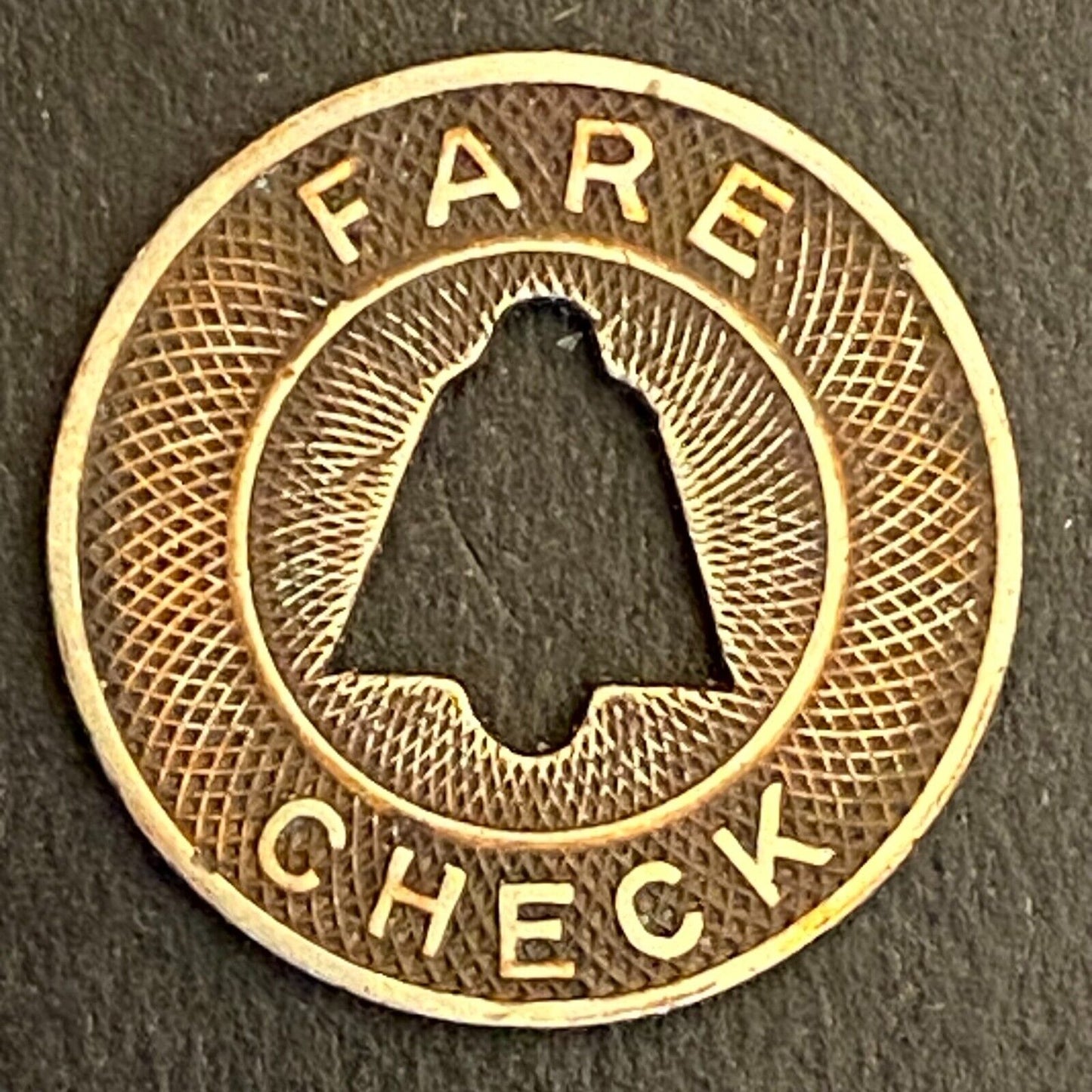 Lehigh Valley Transit Co (Allentown, PA) "Fare Check" Transit Token 16mm (#10)