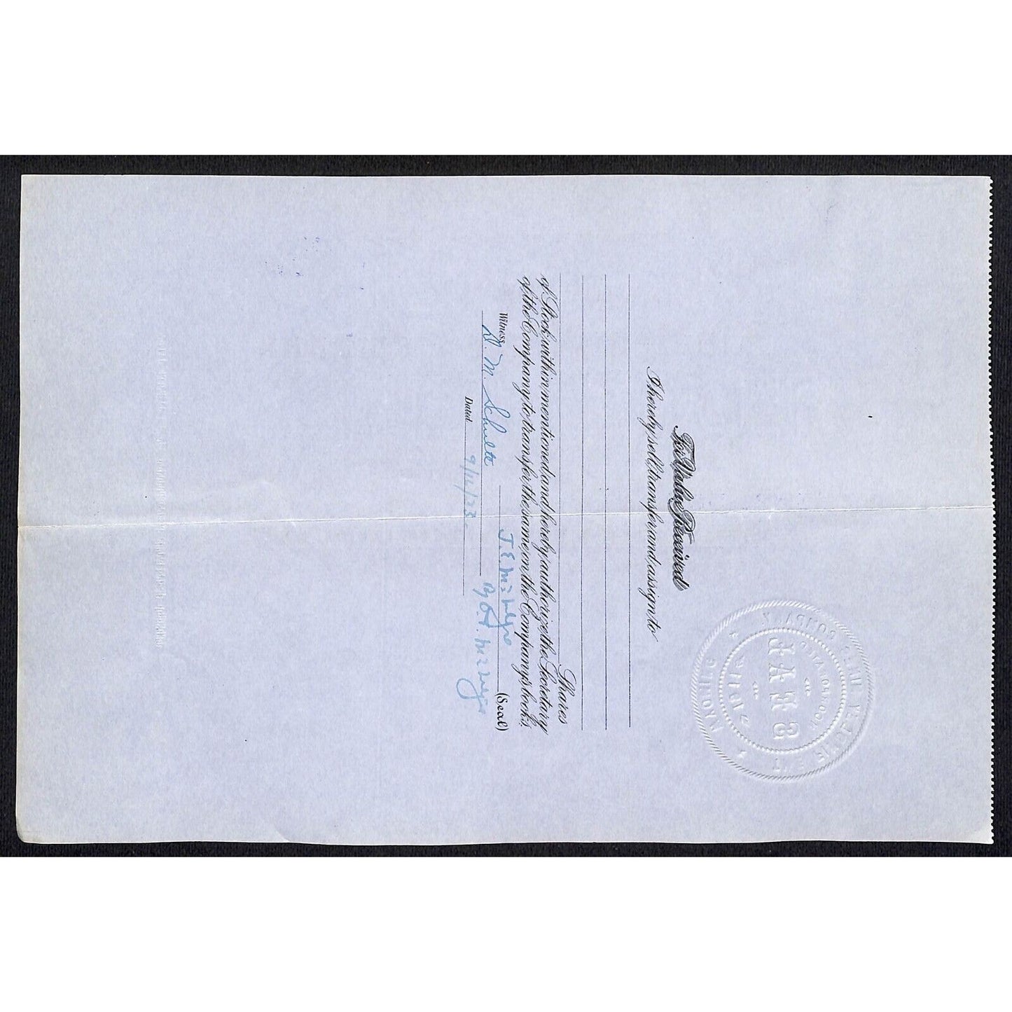 Findley Mines Co. 1912 Cripple Creek Stock Certificate w/ L.G. Carlton Sig. #335