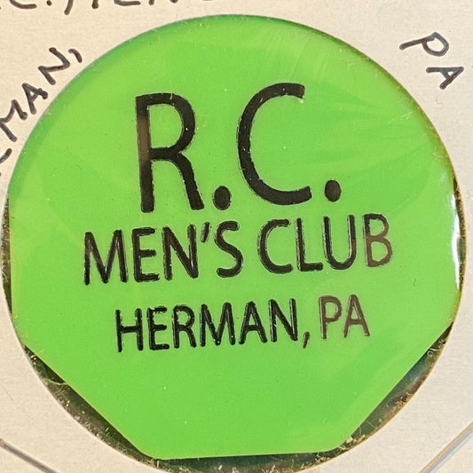 Herman, PA R.C. Men's Club c2015 ? Plastic Happy Hour Only" Drink Token