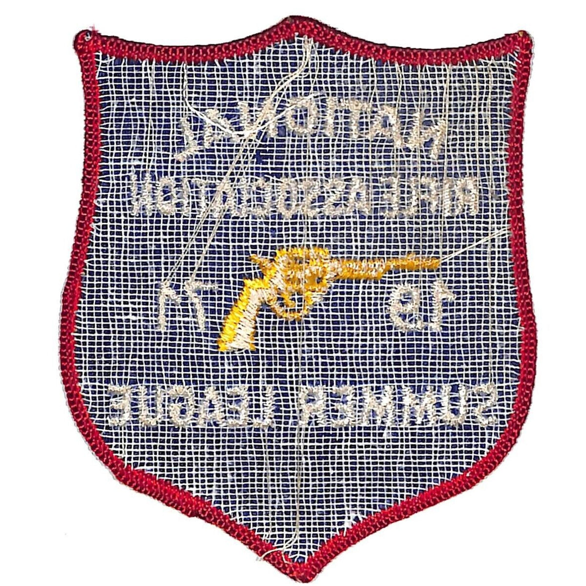 NRA Summer League 1971 Vintage Embroidered Patch 3 1/2" Pistol NOS VGC