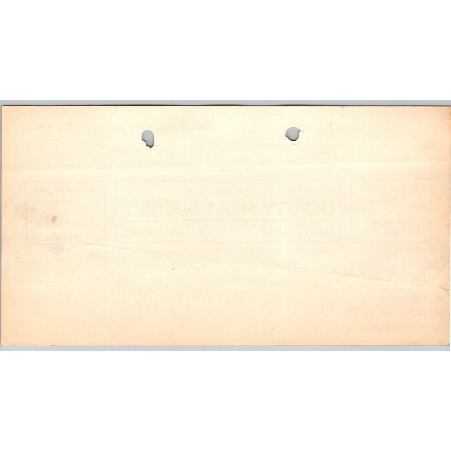 Dillon, MT Deputy Meat Market May 1906 Oysters Shell Fish Billhead G.T. Paul*
