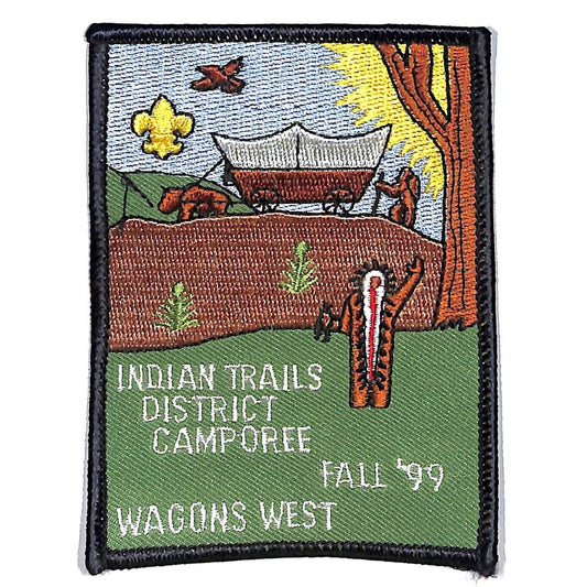 Boy Scouts BSA 1999 Indian Trails Fall Camporee Wagons West Patch Scarce
