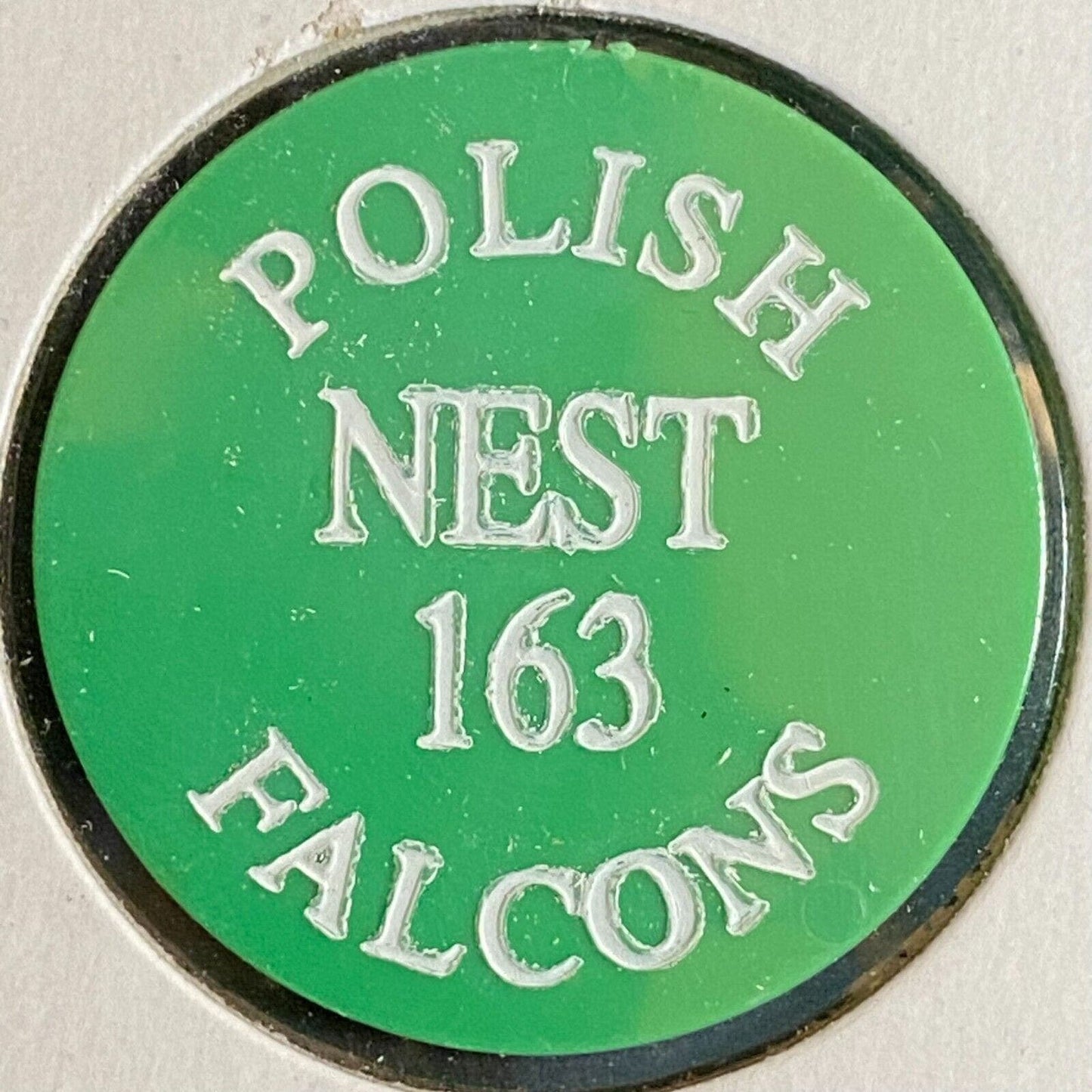 Mocanaqua, PA Polish Falcons Nest 163 c1980's Plastic Token G/F One Draft Beer
