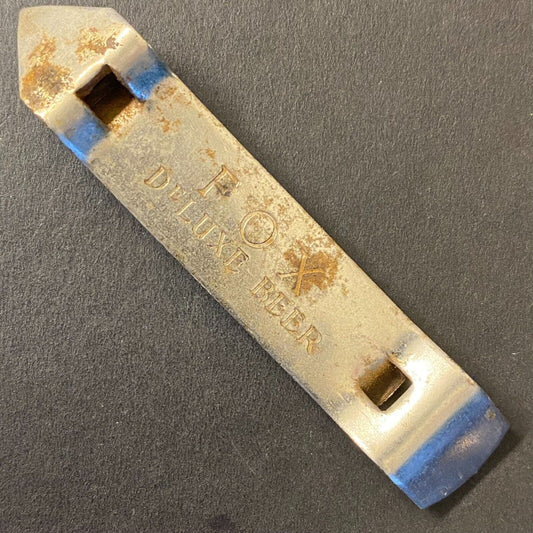 FOX Deluxe Beer Waukesha, WI Vintage Small Steel Can Bottle Opener 3 1/4"