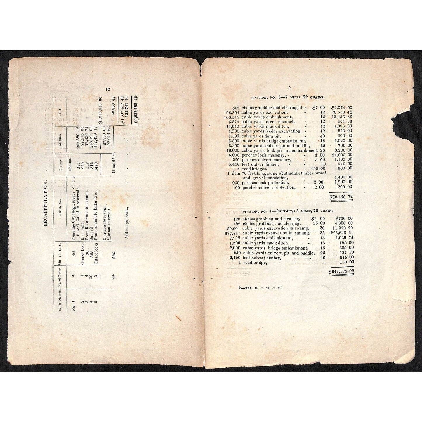 1840 Pages from Special Report: Cuyahoga and Grand River Canal Route