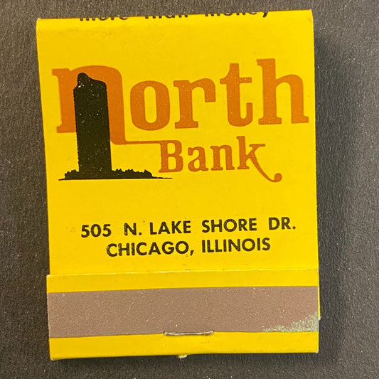 North Bank Lake Point Tower Chicago c1960's-1973 Full Matchbook Street Map VGC