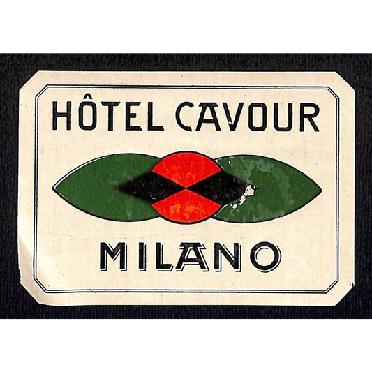 Hotel Cavour Milano Original Luggage Label Unused Scarce (#3)