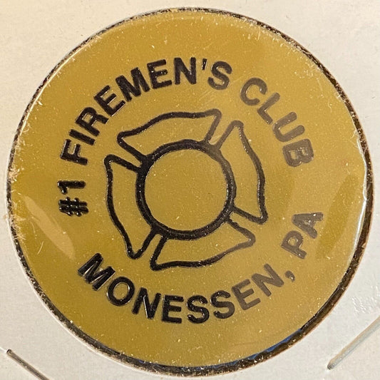 Monessen, PA Firemen's Club #1 c1980's-90's Plastic Token G/F One Drink