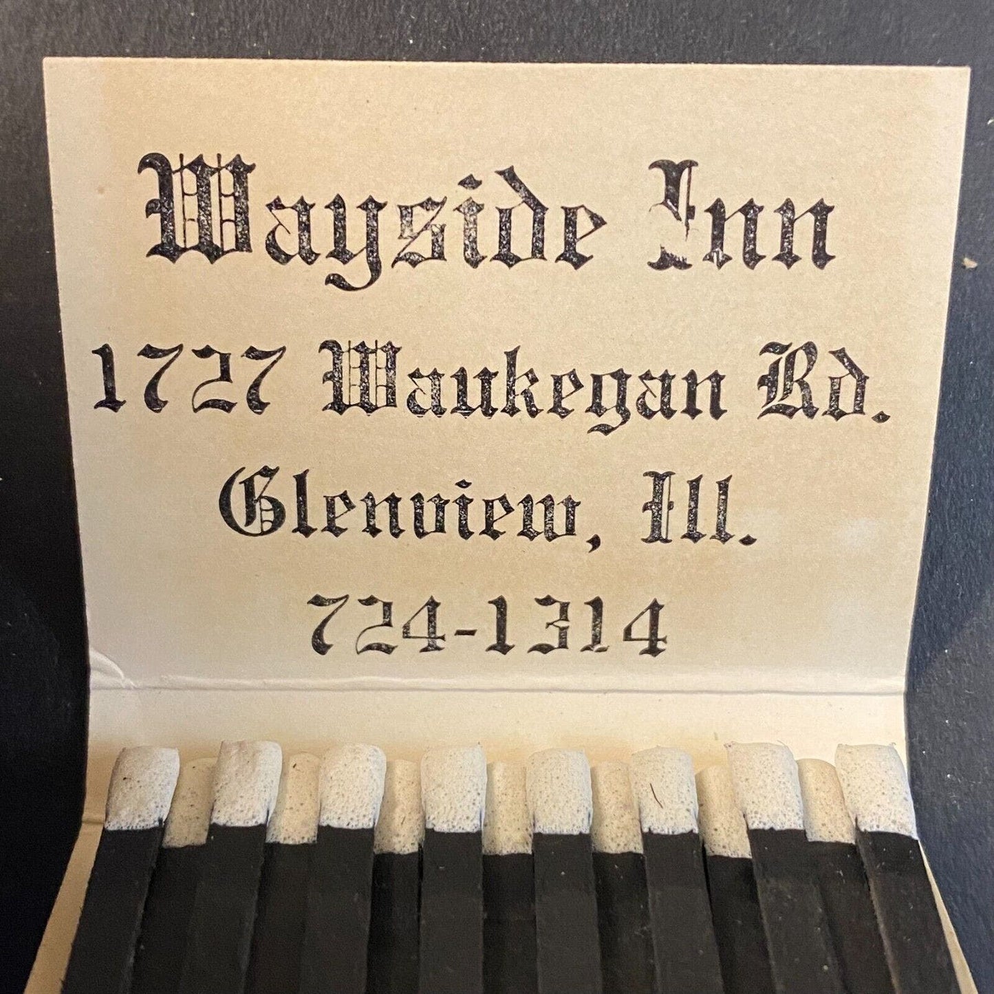 Matty's Wayside Inn Glenview c1960's-73 Full Matchbook Scarce VGC