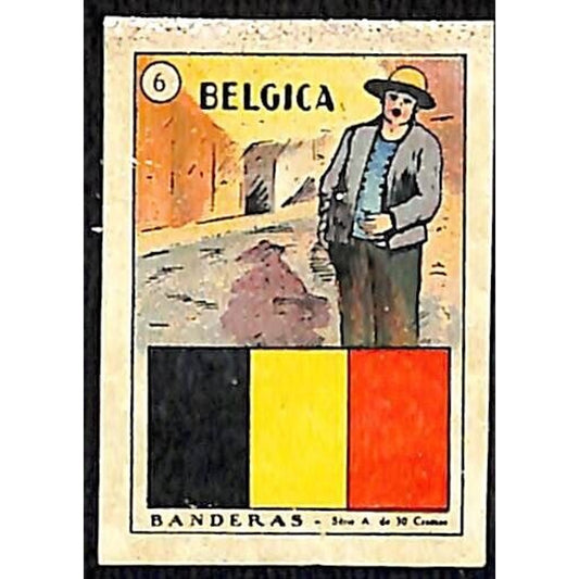 Belgium / Belgica Country Banderas / Flag Matchbox Label Series Vintage #6