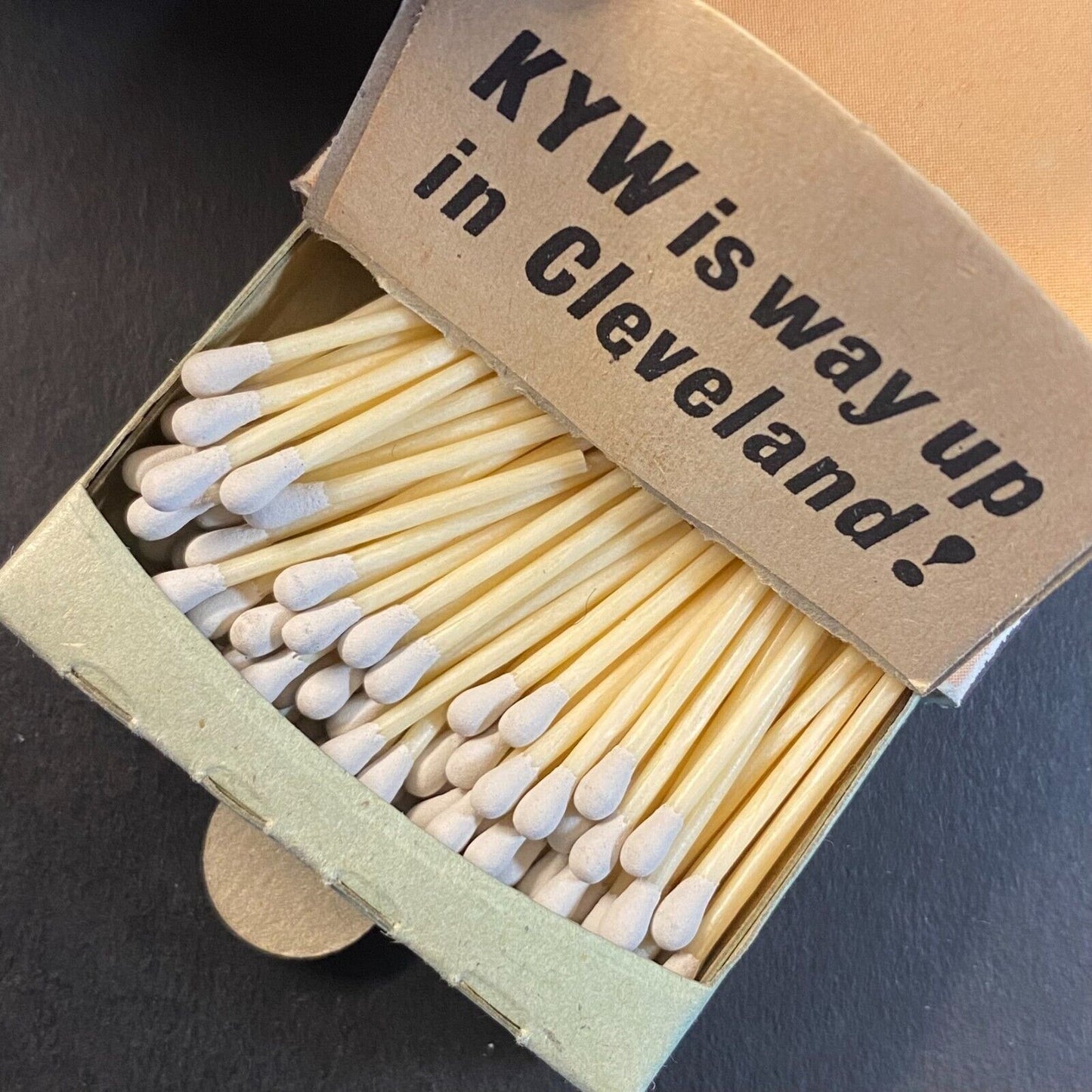 KYW Radio Cleveland Westinghouse Broadcasting Matchbox c1960 Scarce VGC