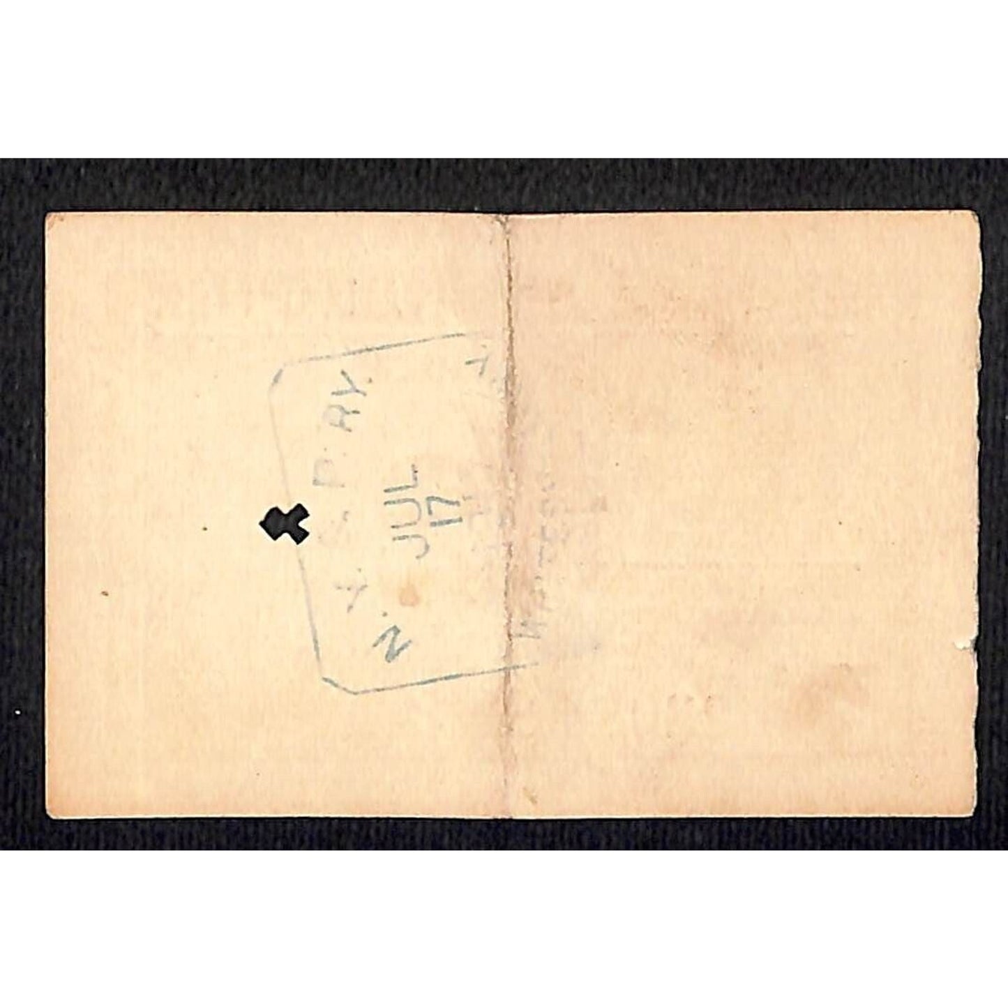 New York & Pennsylvania Ry 1917 "Large" Half Fare Ticket Whitesville, NY #2308