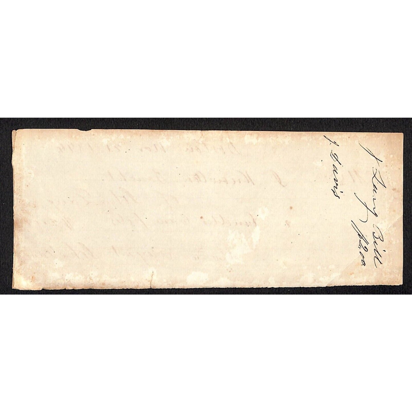 1846 Jabez Knowlton* Newburgh, ME General Store Receipt for 2 Bundles Cane Poles