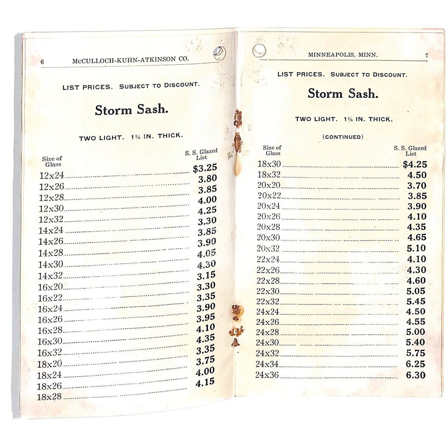 McCulloch, Kuhn, Atkinson Co. 1907 16pp Catalog Booklet & Cover Scarce