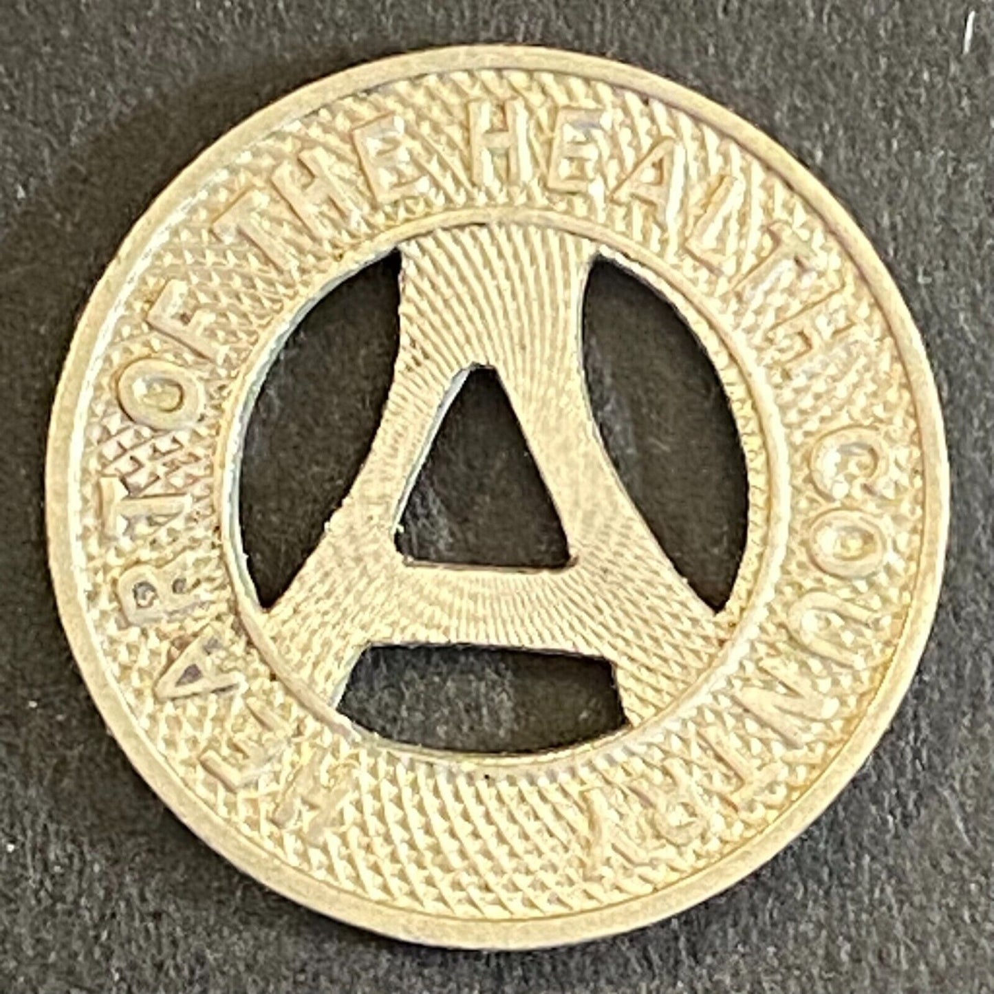 Albuquerque Bus Co. "Health Country" Transit Token 16mm VGC Hanging "A" (#3)