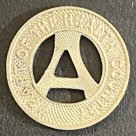 Albuquerque Bus Co. "Health Country" Transit Token 16mm VGC Hanging "A" (#3)