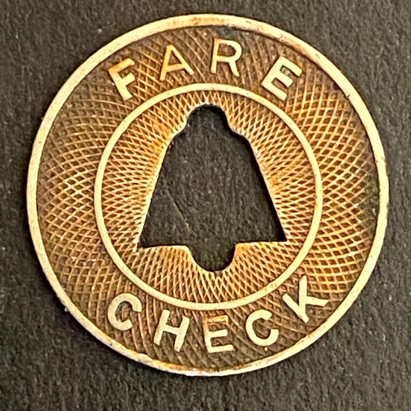 Lehigh Valley Transit Co (Allentown, PA) "Fare Check" Transit Token 16mm (#12)
