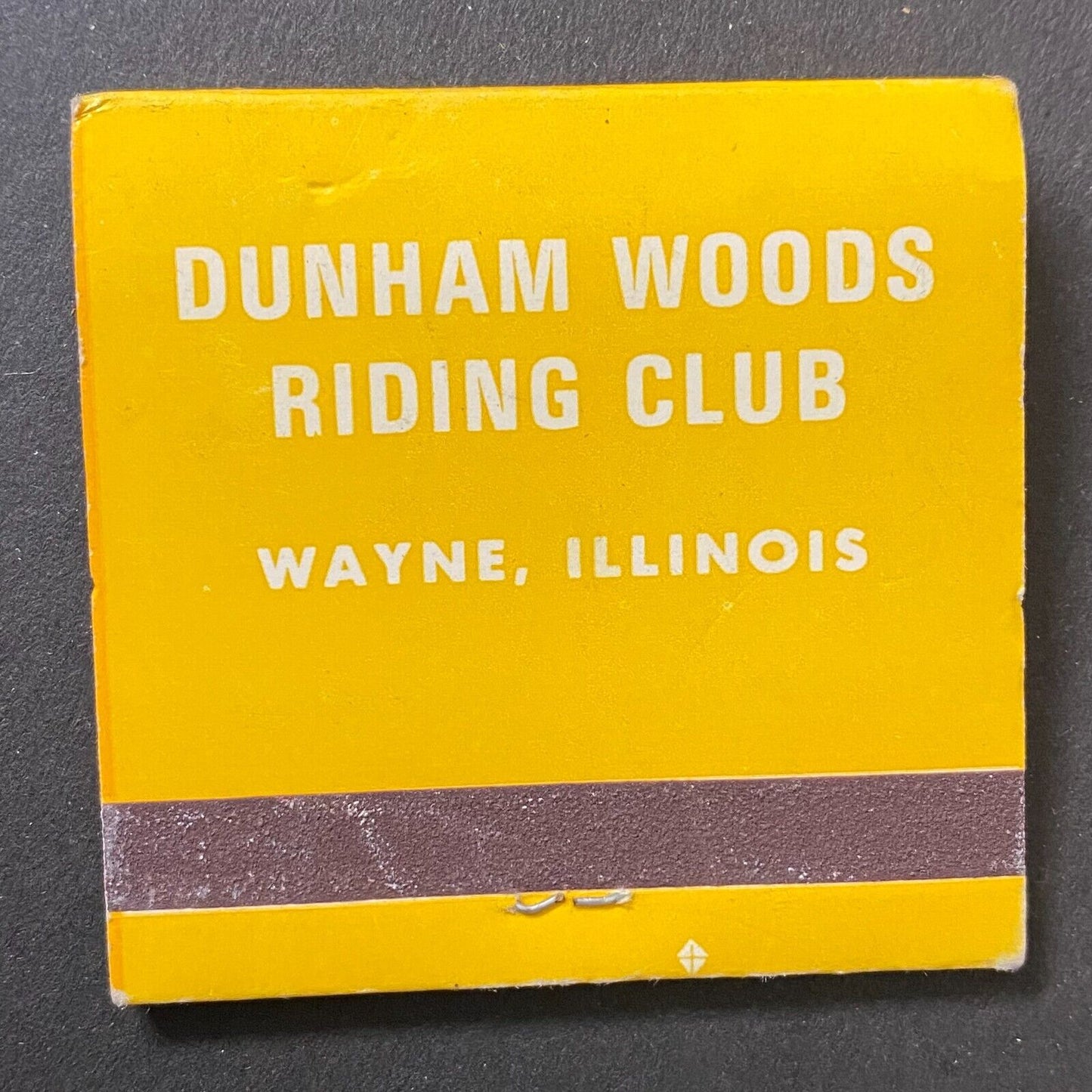 Dunham Woods Riding Club Wayne, IL Full Matchbook c1974-80's VGC Scarce