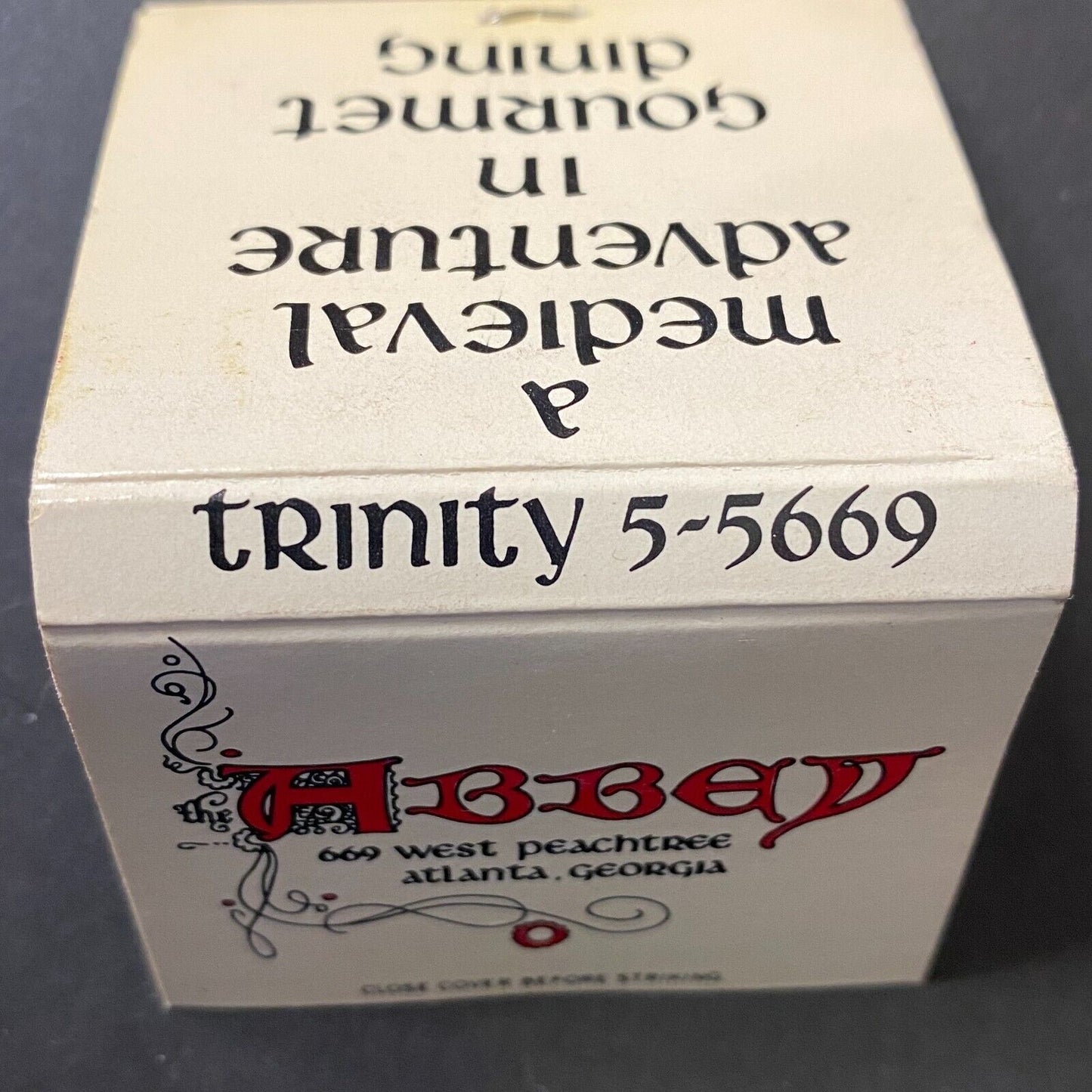 Abbey Medieval Restaurant Atlanta, GA Full Matchbook c1960's -74
